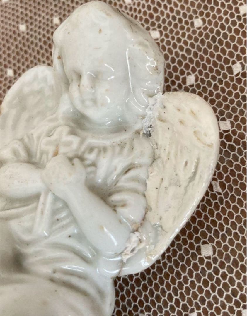アンティーク雑貨 Old lovely small angels 2set