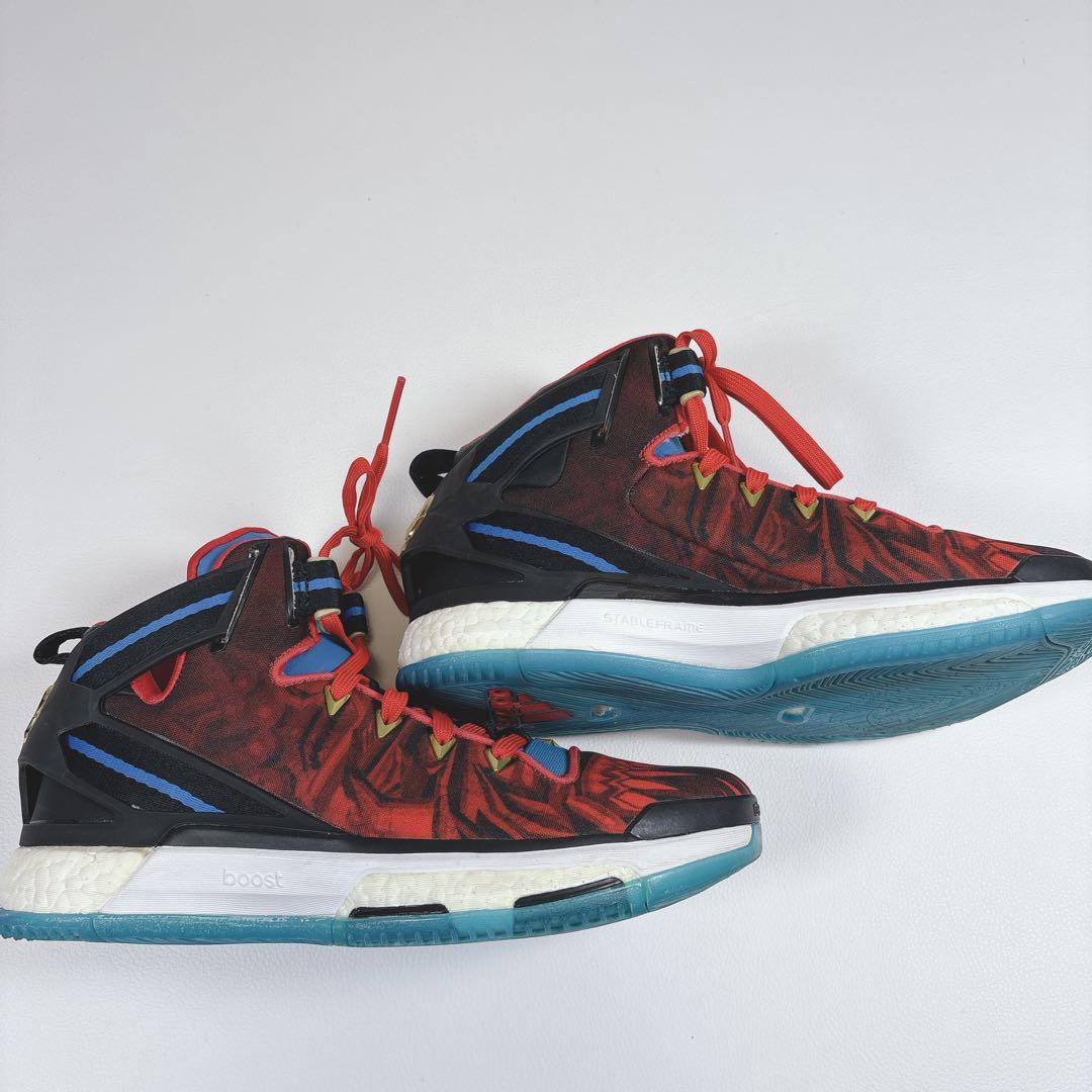 アディダス D Rose 6 Boost 26.5 バッシュ 赤 デリックローズ