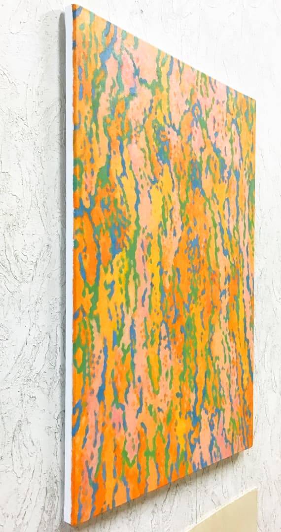 絵画 840 油絵/抽象画風/樹皮/パターン/P15号
