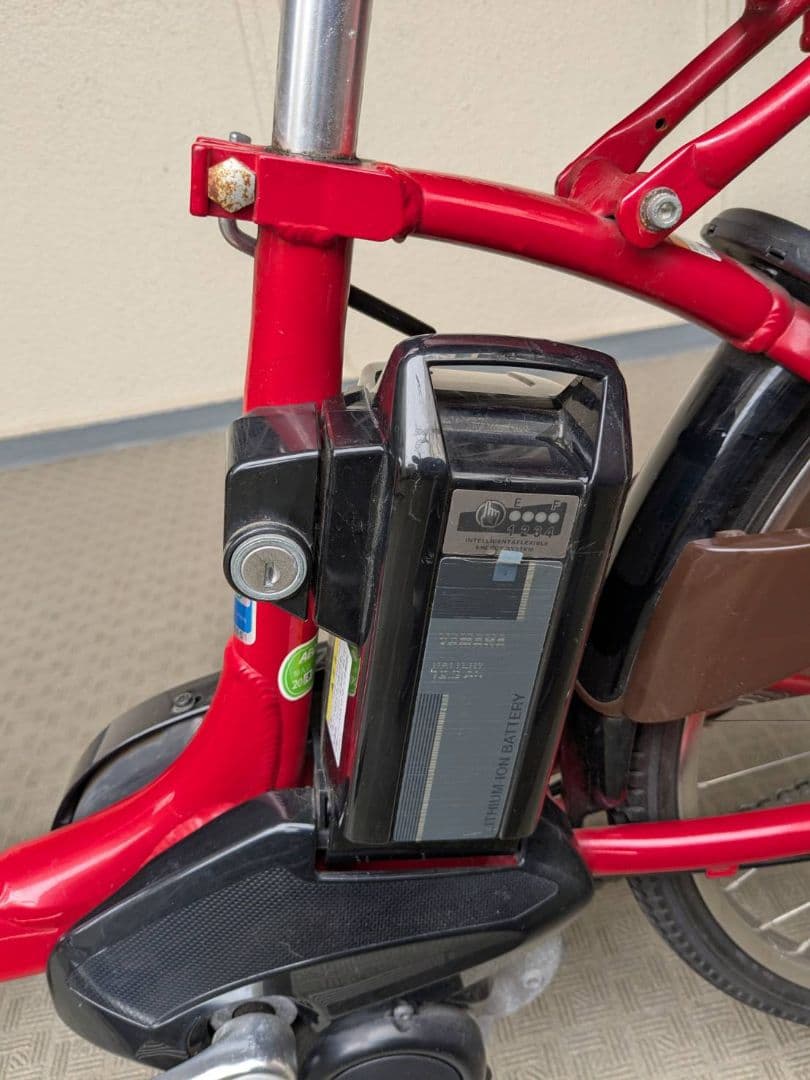 PAS with 赤 電動アシスト自転車 24インチ バッテリー状態良好