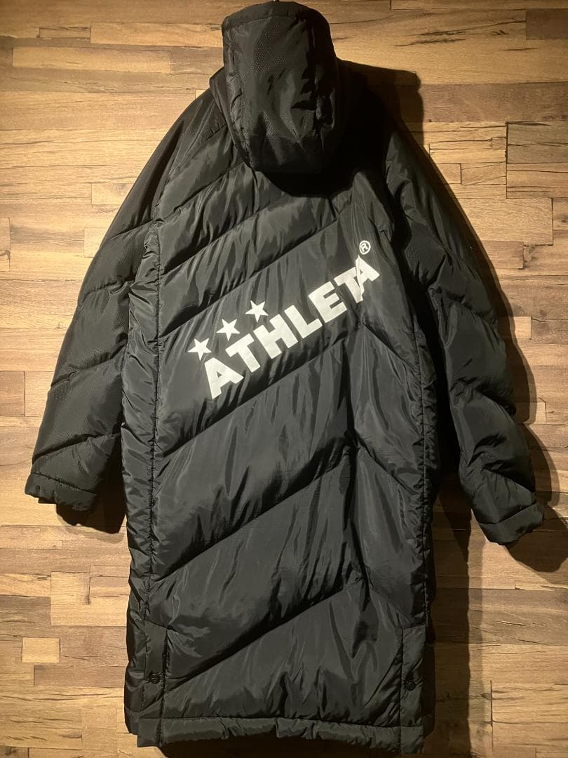ATHLETA ブラック ダウンベンチコート M
