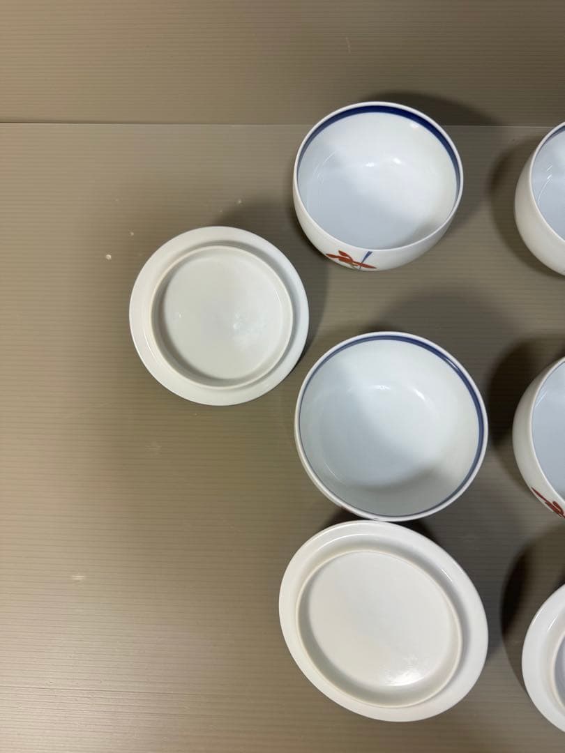 2222 香蘭社　湯呑蓋付　4客　未使用