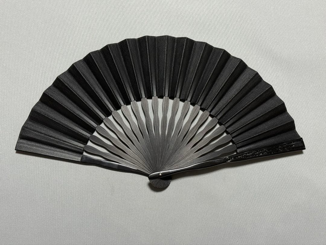 扇子　33cm 十松屋福井扇舗　波濤日輪図　負修羅扇　桐箱　仕舞扇　能楽　着物