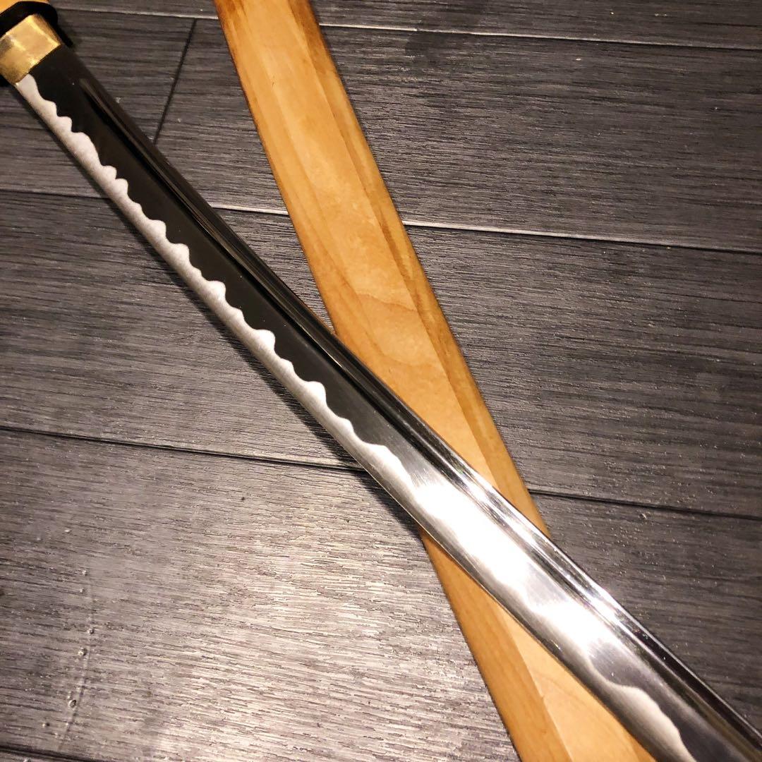 最高級模造刀 濃州関工　白鞘 太刀　樋入り刀身　居合刀 太刀　重みあり