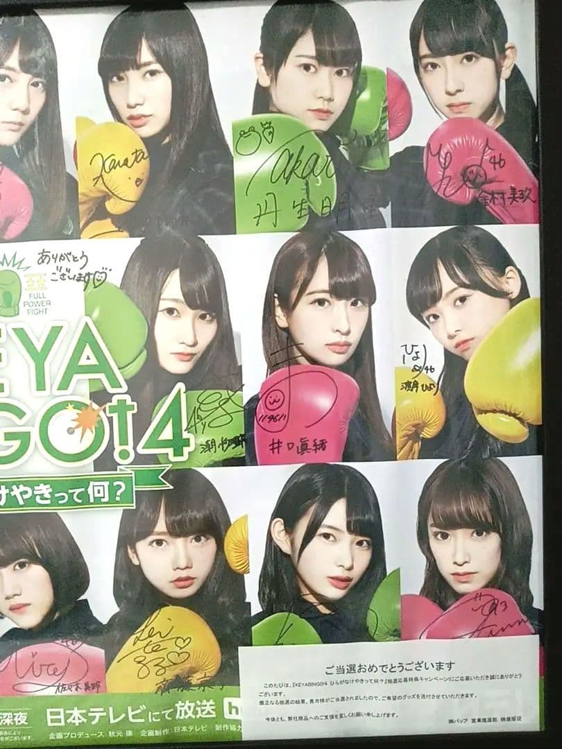日向坂46(旧けやき坂46) 直筆サインポスター