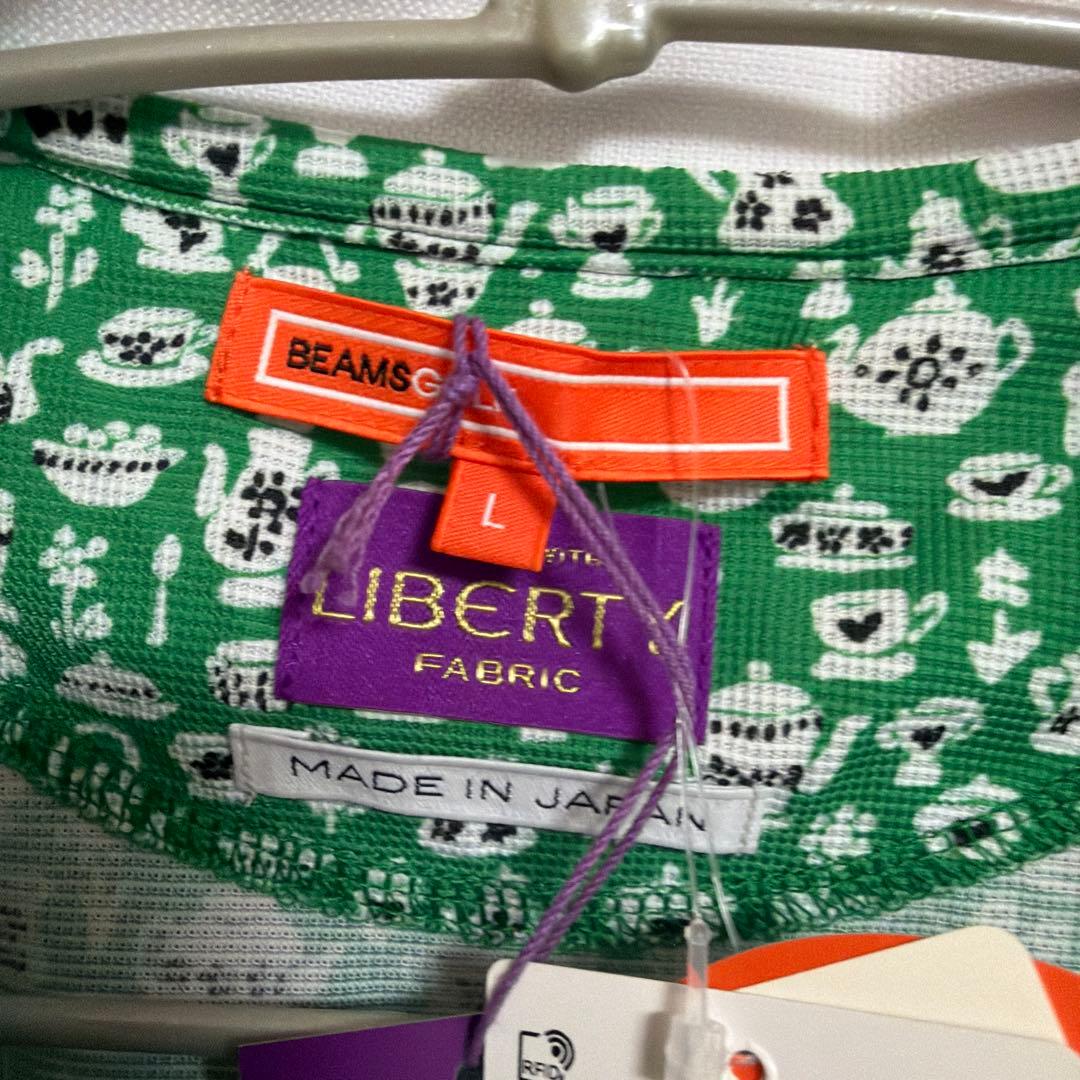 LIBERTY ティーポット柄 ポロシャツ