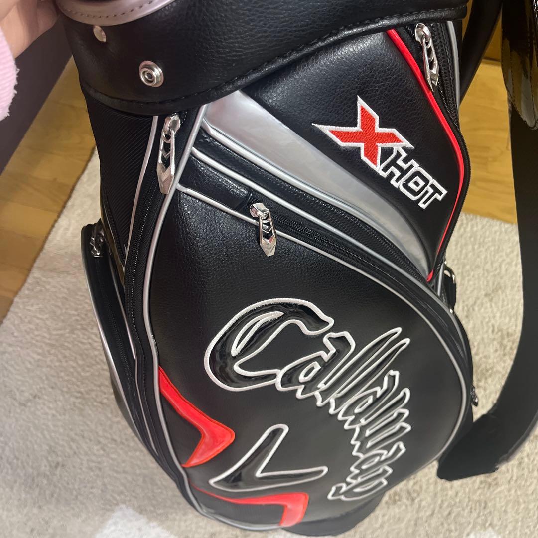 Callaway XHOT ゴルフキャディバッグ ブラック/レッド