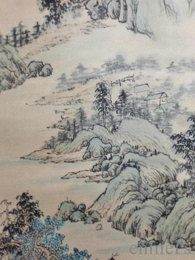 中国古美術.明時代.王監款.花鳥図.宣紙.三尺手描き.掛け軸.水墨画.名家.旧蔵