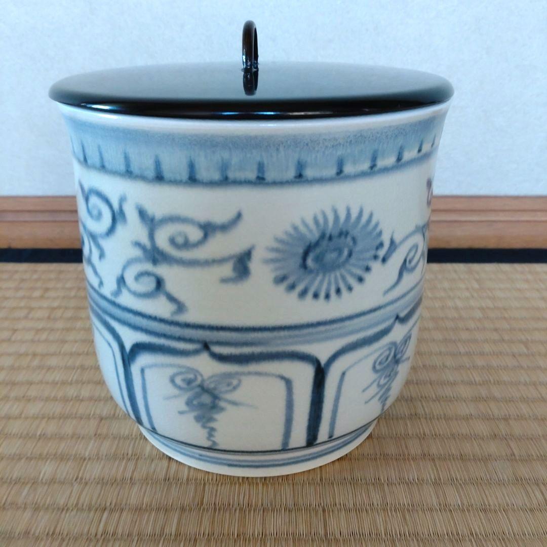 茶道具　水指　模安南　加藤唐三郎造　塗蓋　共箱　無傷