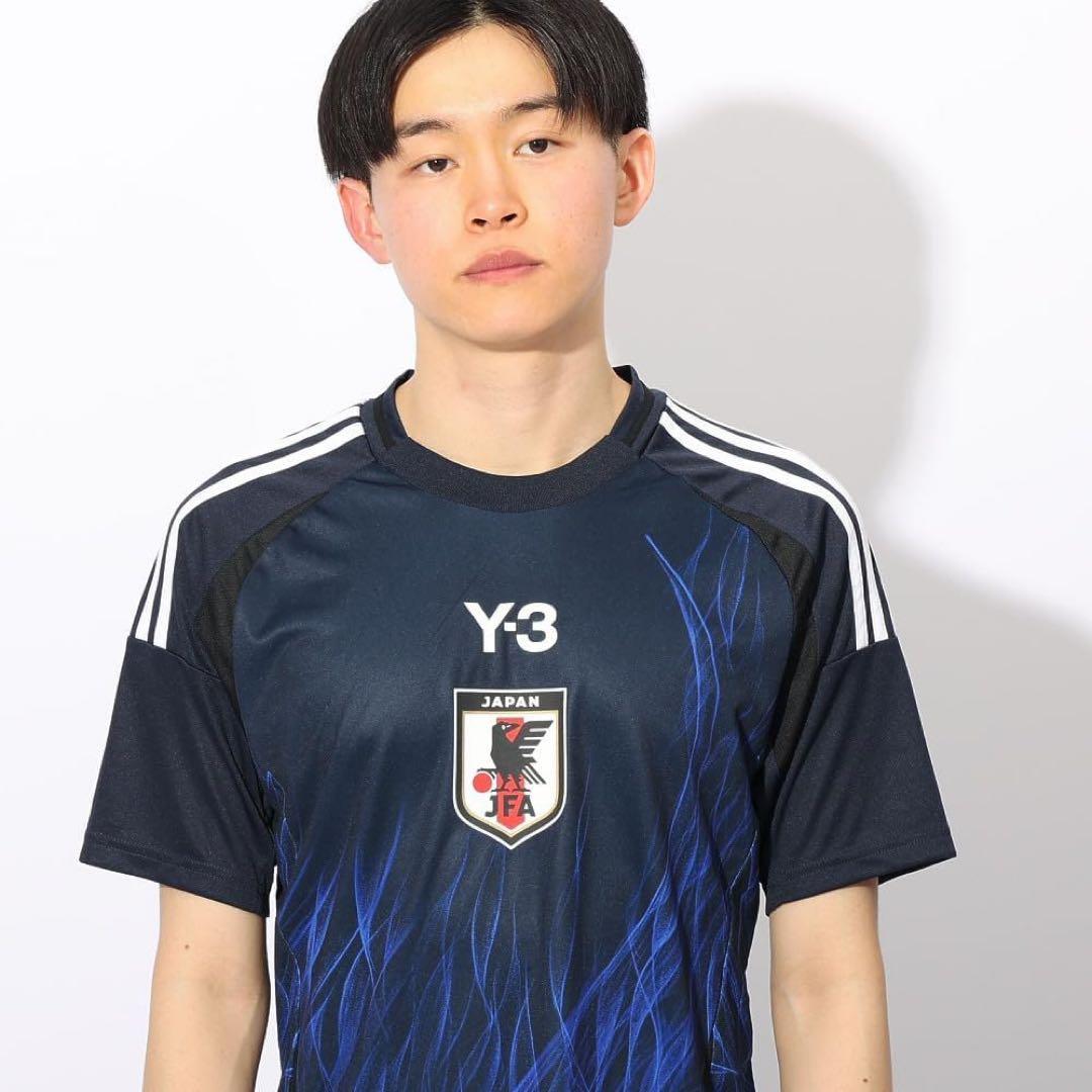 サッカー観戦に❤️Y-3 サッカーウェア ユニフォーム 青 Lサイズ