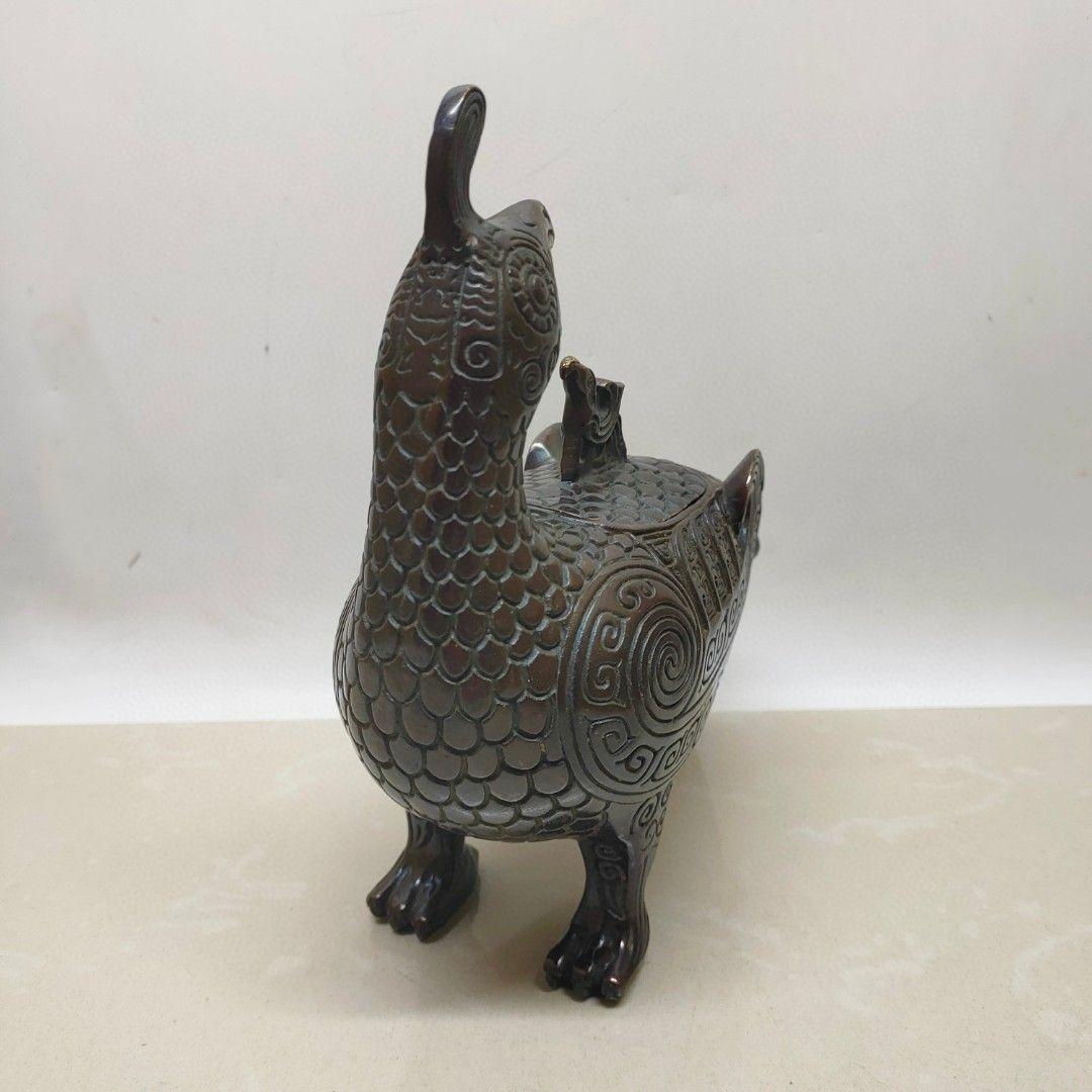 銅器 鳥尊 酒器 装飾品 現代工芸品美術品 置物