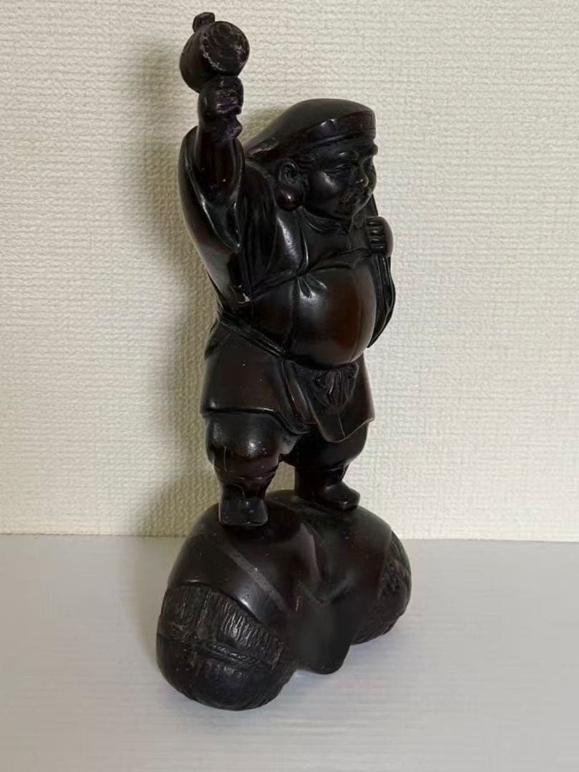 大黒天高岡銅器 大黒様の置物材質/銅製30.5cm年代物 商売繁盛