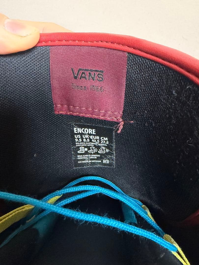 VANS スノーボード スノボー ブーツ 27.5 赤