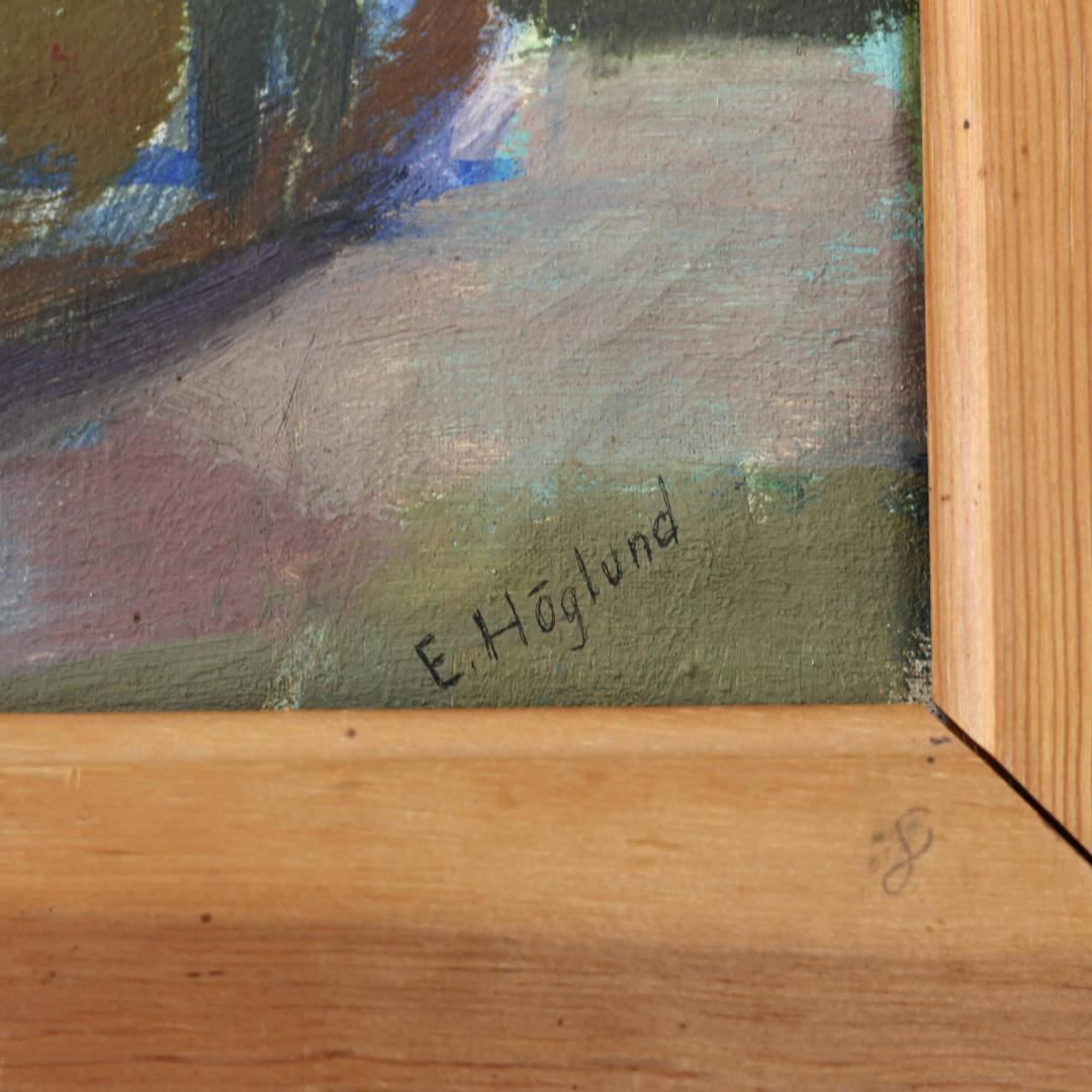 【超貴重・一点物】エリックホグラン　Erik Hoglund　油彩画　北欧アート