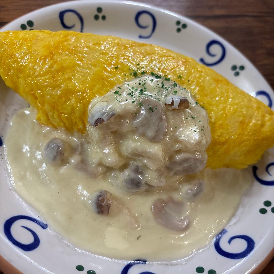激レア　食品サンプル　クリームソースオムライス　グラタン　2点セット