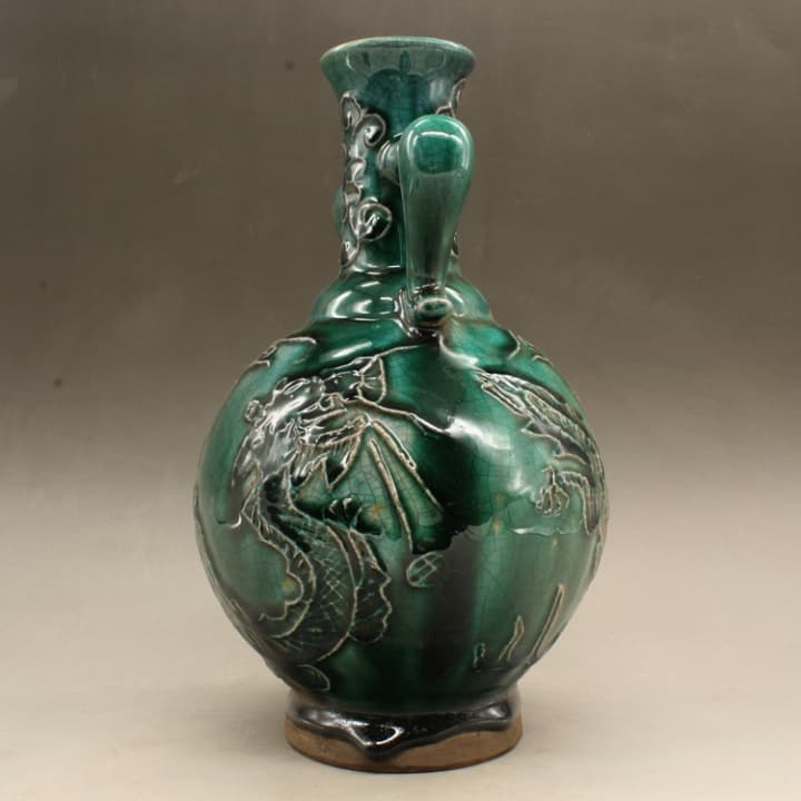 清光緒   緑釉   時代物 骨董品