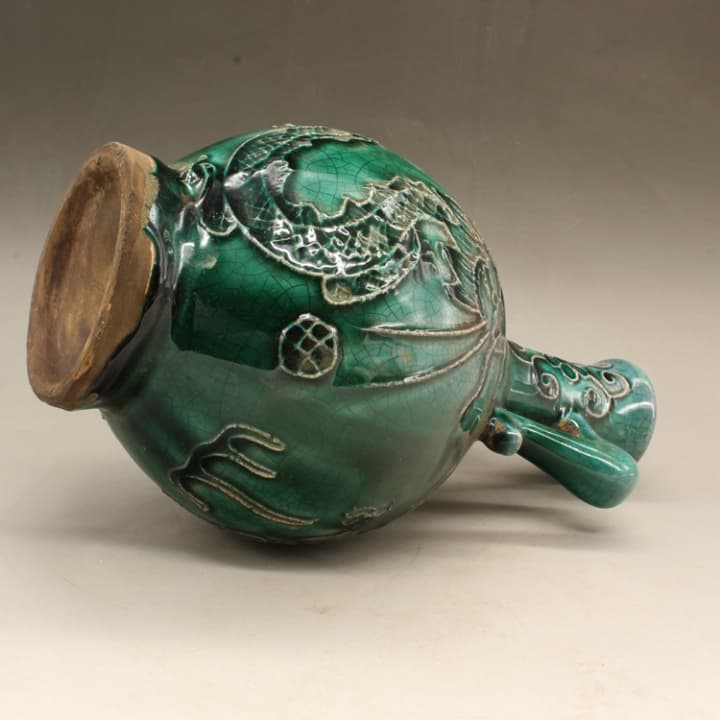 清光緒   緑釉   時代物 骨董品