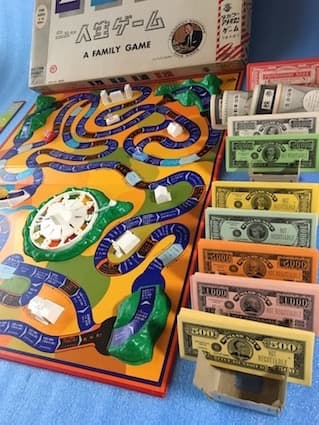 TAKARA タカラ 人生ゲーム 1968年版 ルーレット 箱 各種備品金券