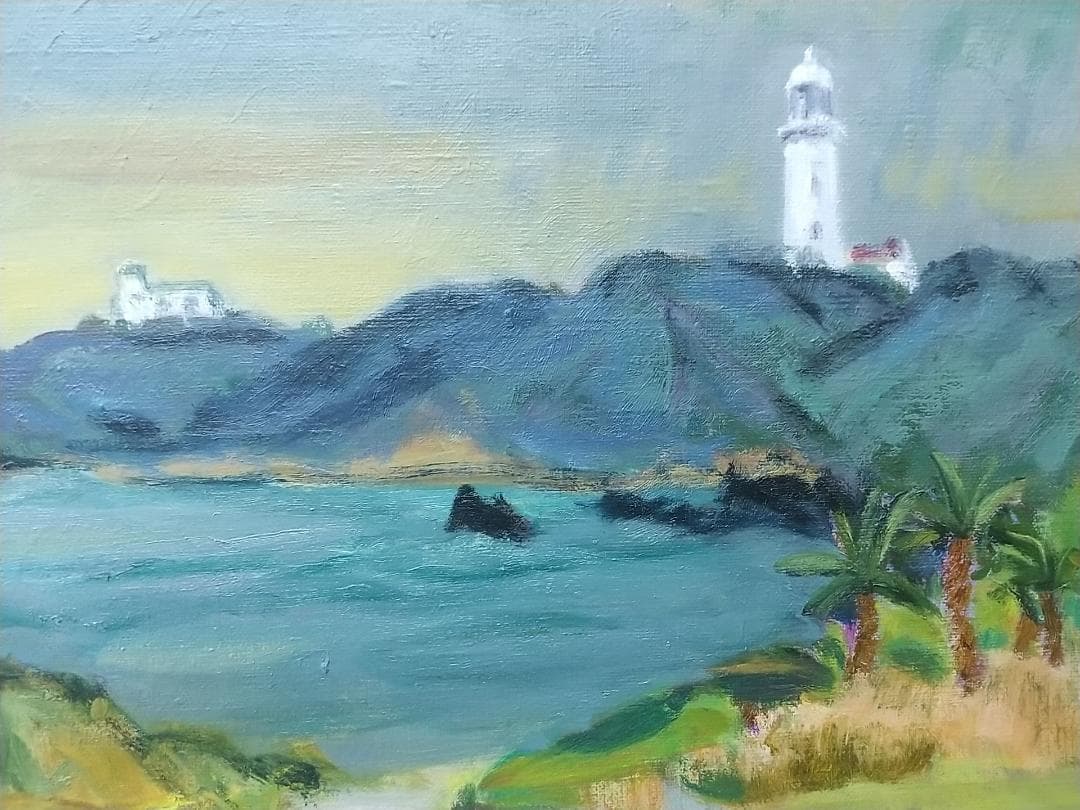 「雨後 」房州白浜 F8 絵画 油絵 油彩画 風景画 アート