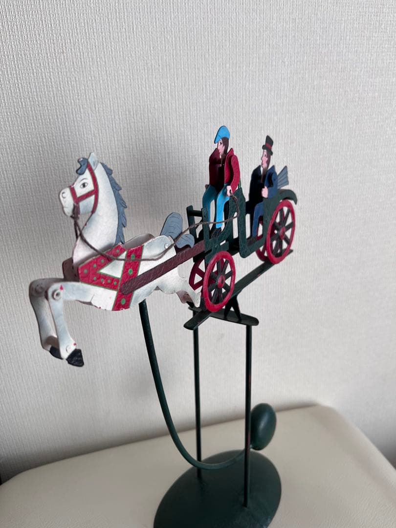 お土産　ドイツ　馬車と馬の金属製オーナメント　バランストイ