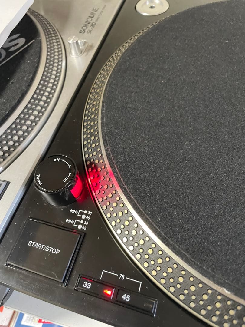 DJターンテーブル 黒 33/45回転切替
