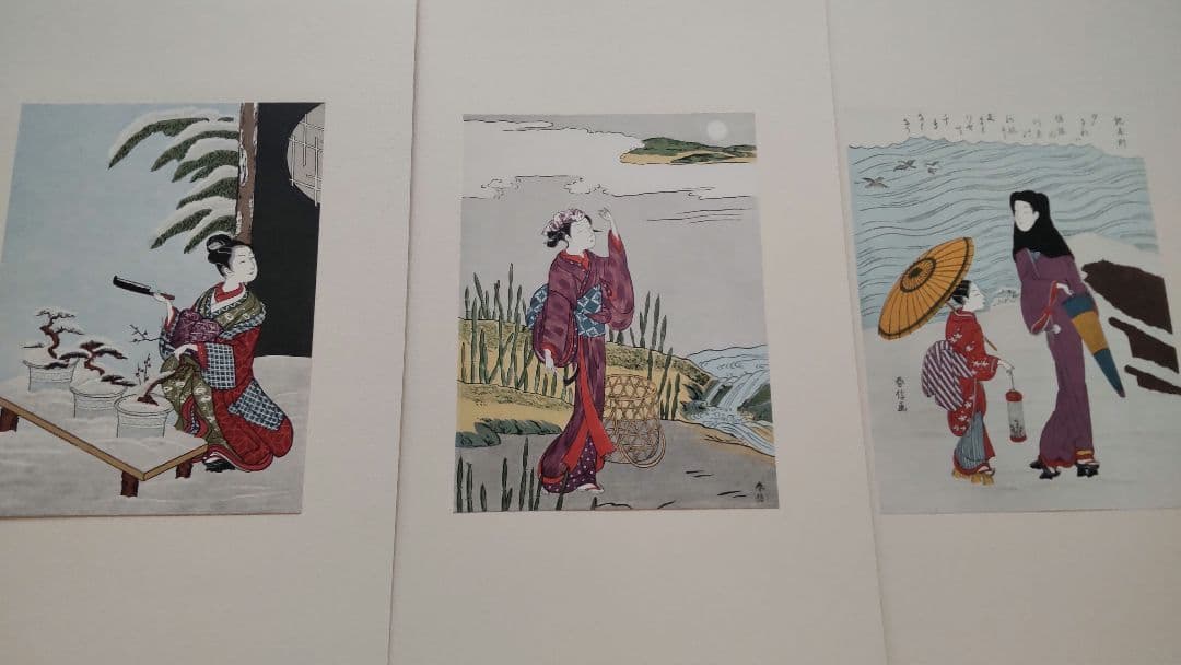 浮世絵版画★画装用画★6冊セット★春信HARUNOBU★２４枚セット★シリーズ3