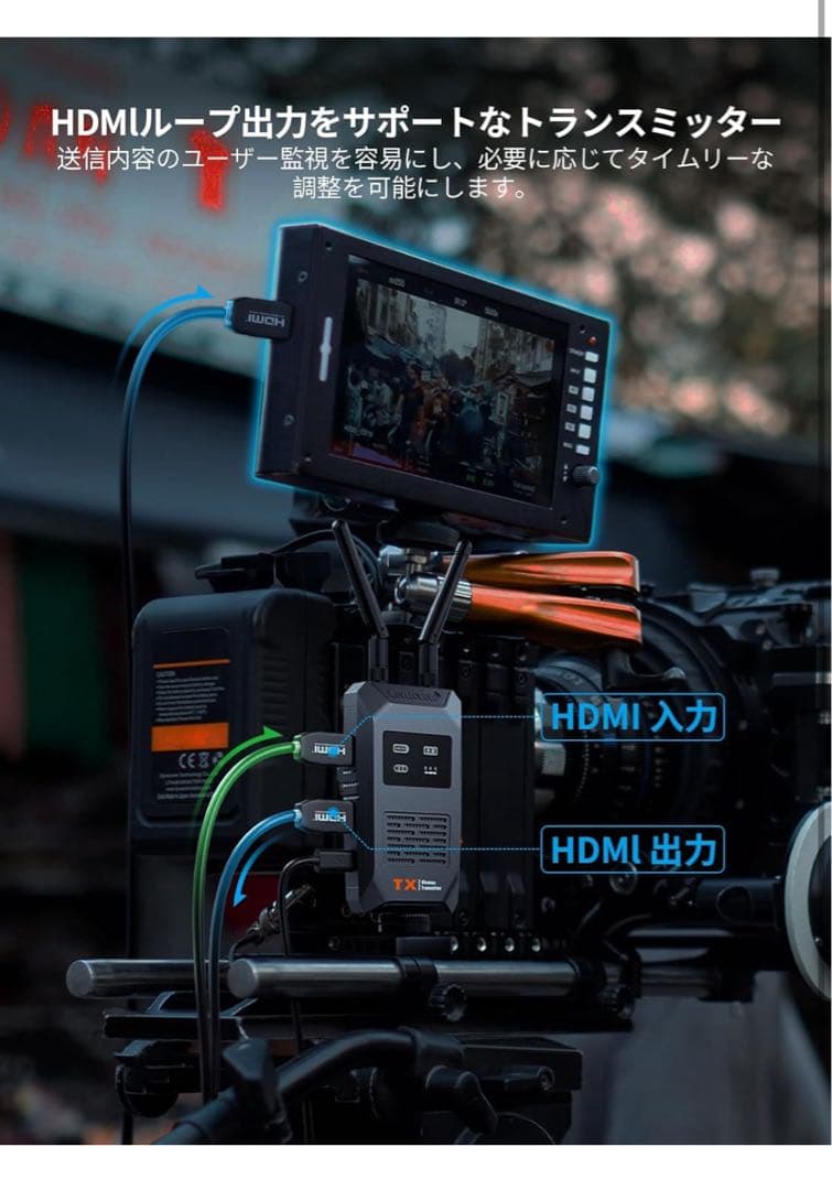 ワイヤレス HDMI 送受信機セット 小型 5G 200M Lemorele