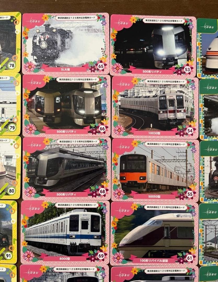東武線　電車カード　125周年　記念カード　東武鉄道　特急電車