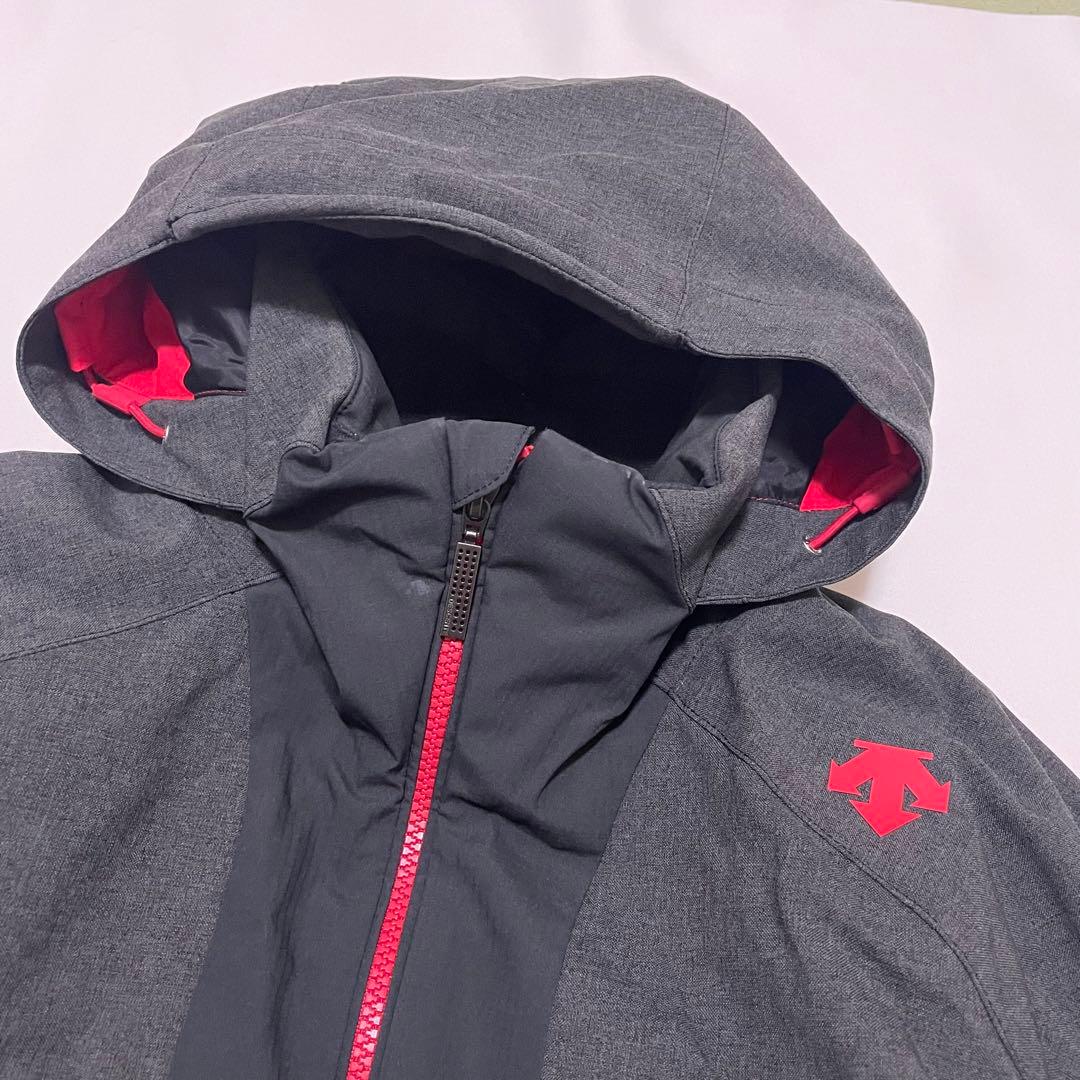 DESCENTE レッド ブラック スキーウェア 上下セット M