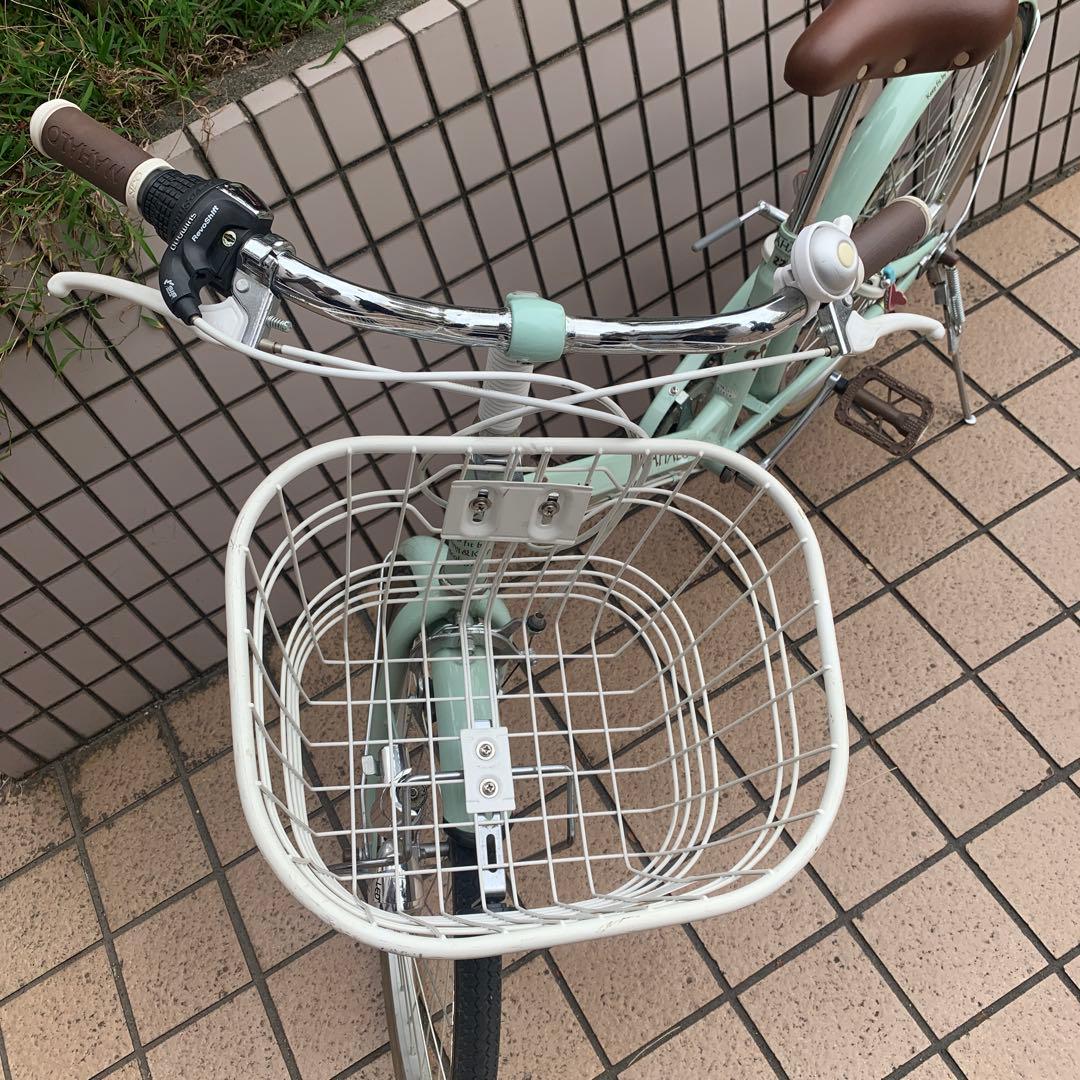 【POM】MAHALOジュニア ミントグリーン 自転車 変速機付き　22