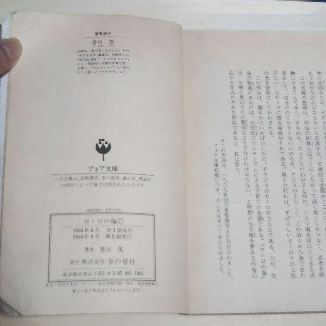 【絶版・希少】セトロの海／香川茂 作・大古尅己 画｜フォア文庫｜※状態難あり