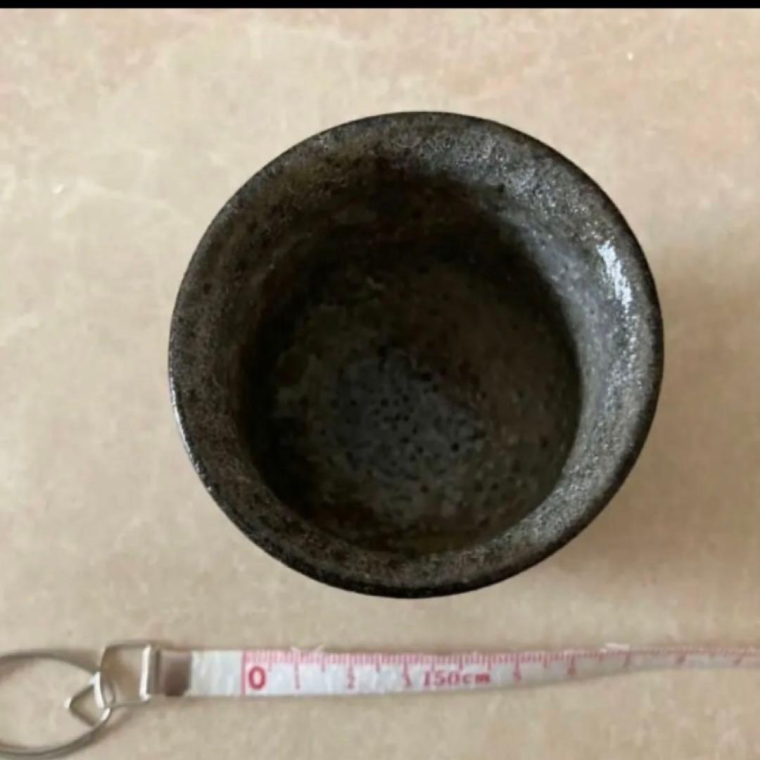 ◎金銀彩草花紋　盃　鈴木爽司 ぐい呑 酒器