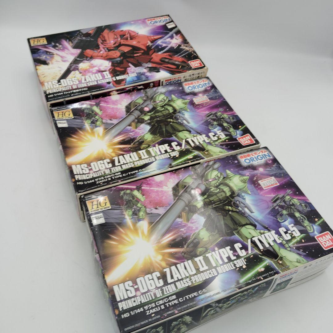 バンダイ HG 機動戦士ガンダムTHE ORIGIN 3点②(シャアザク、他)