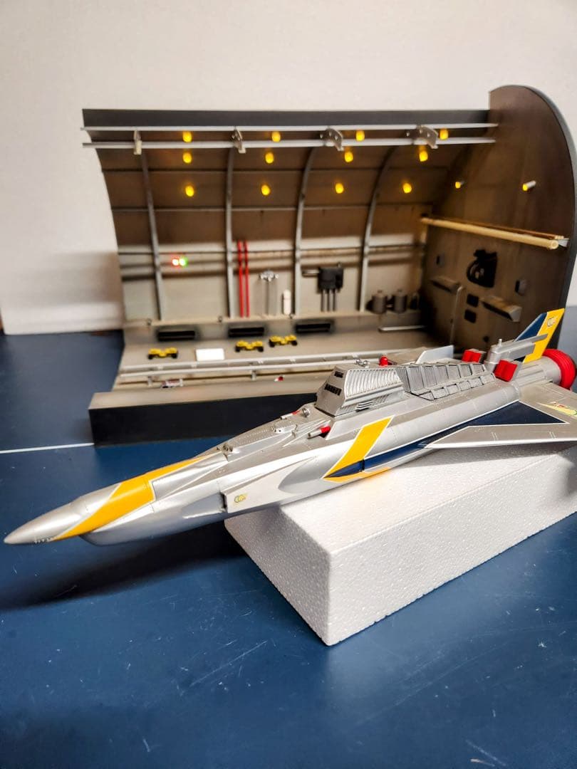 驚愕！万能戦艦マイティジャックプラモデル　プロ完成品+夢のドック再現　手渡し限定