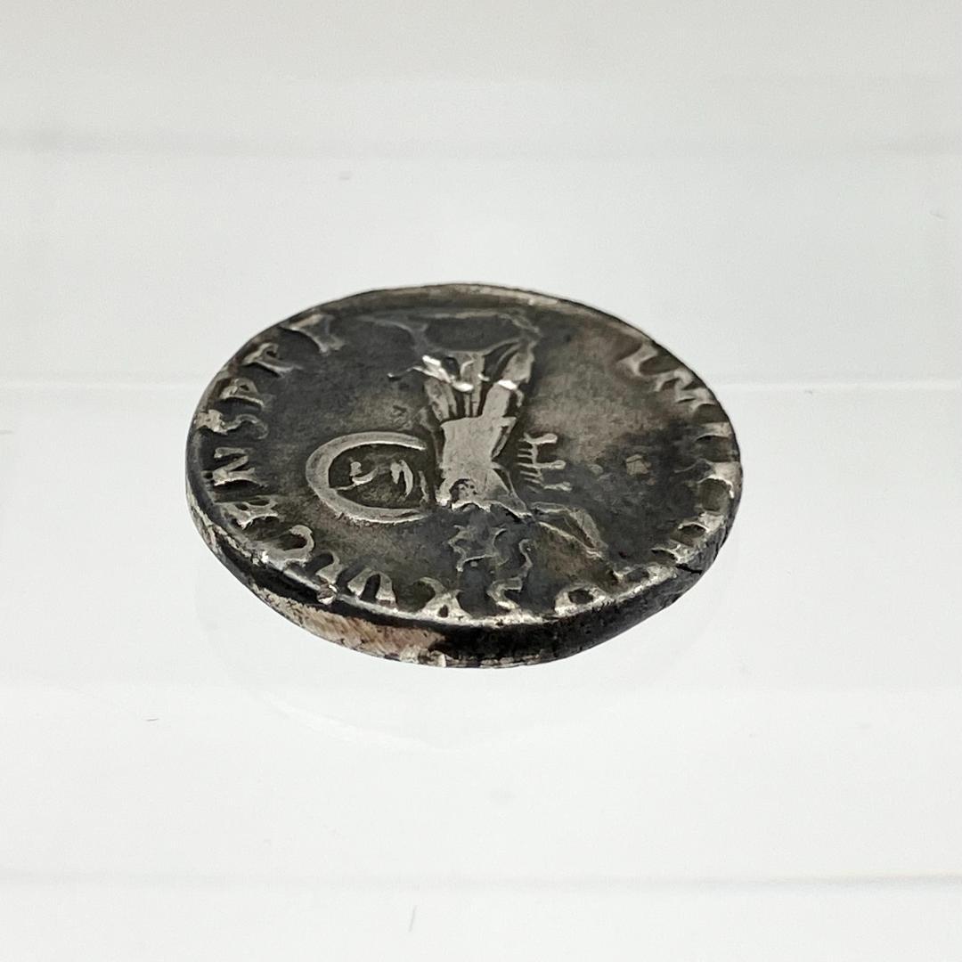 希少 古代ローマ帝国 デナリウス銀貨 ミネルヴァ アンティーク
