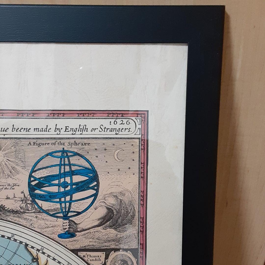 1627年 世界地図 古地図ポスター Rand MqNally製