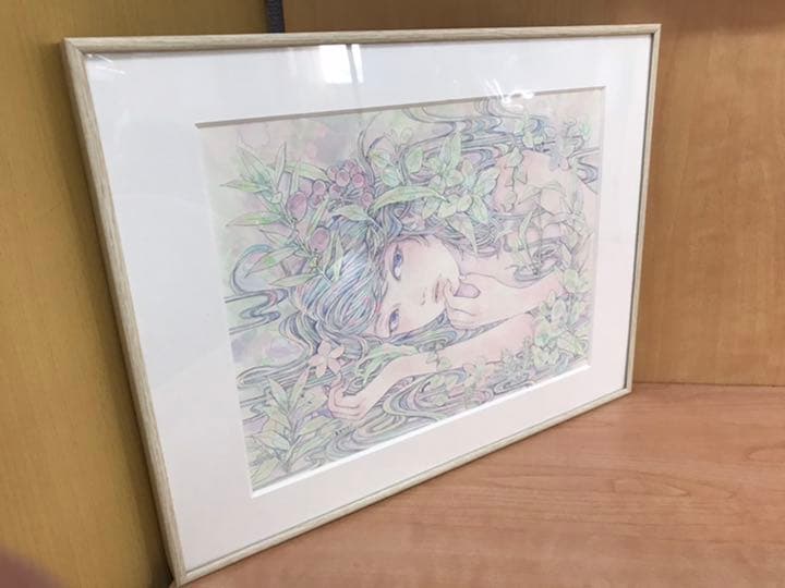 ★F38 木村智博「一体化」アクリルガッシュ鉛筆、鉛筆画/ 直筆サイン/