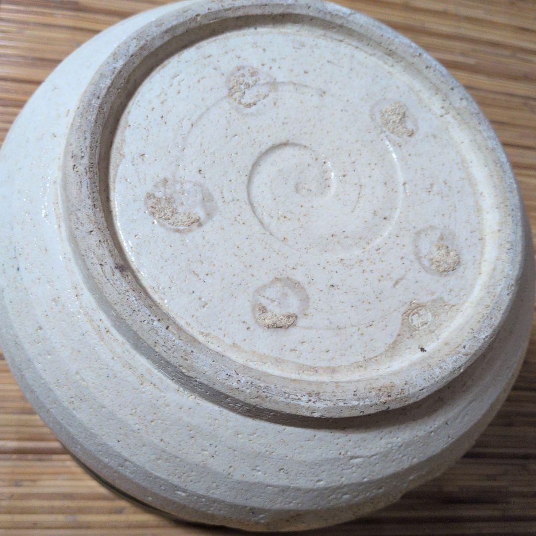 茶道具 蓋つき　水屋　水屋瓶　水がめ　織部　われ蓋つき　箱なし