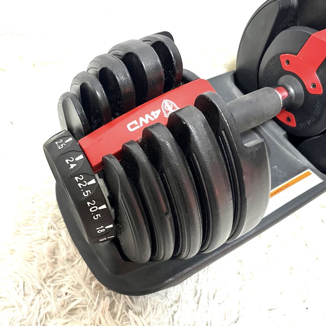 ② 4WD 可変式ダンベル 24kg×2セット アジャスタブル トレーニング