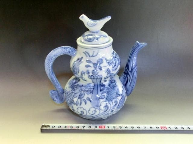 水注■「雍正年製」染付龍紋鳥摘み水差し 青華 古玩 唐物 中国 時代物 骨董品■