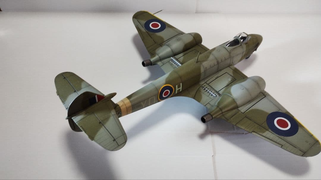 プラモデル完成機　1/48　グロスターミーティアF.3
