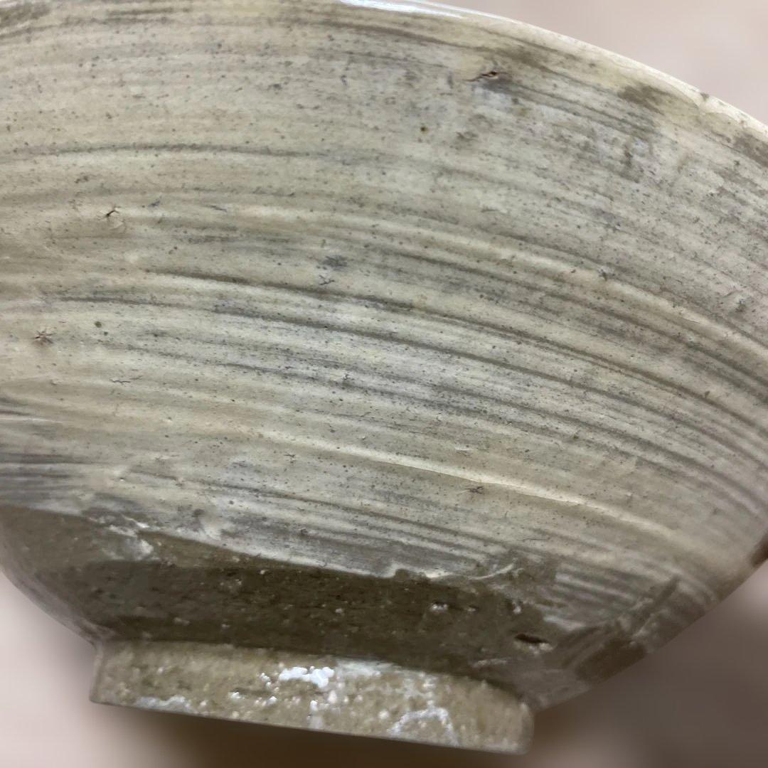 李朝前中期　刷毛目平茶碗