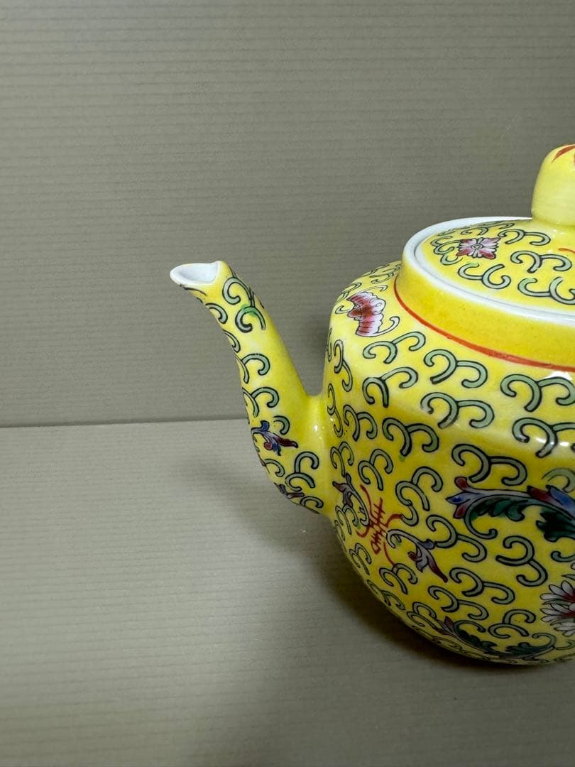2204 中國景徳鎮製　萬壽無疆　ティーポット