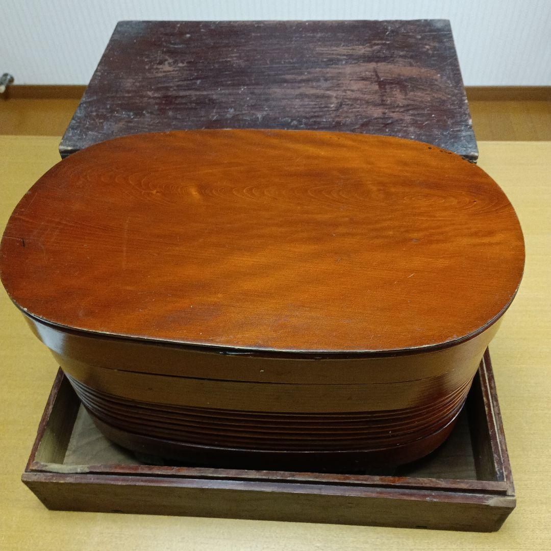 アンティーク　木製おひつ　木箱入り