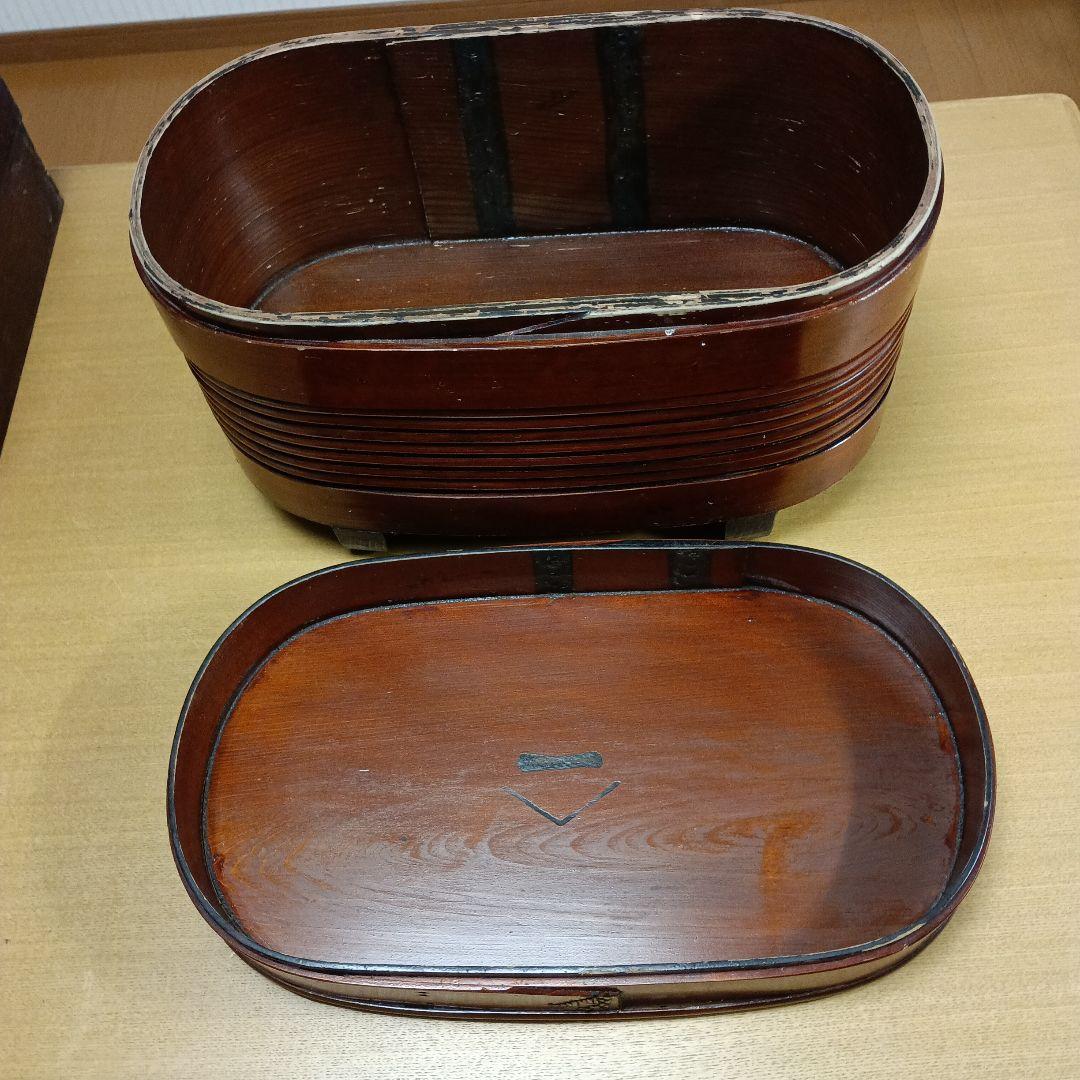アンティーク　木製おひつ　木箱入り