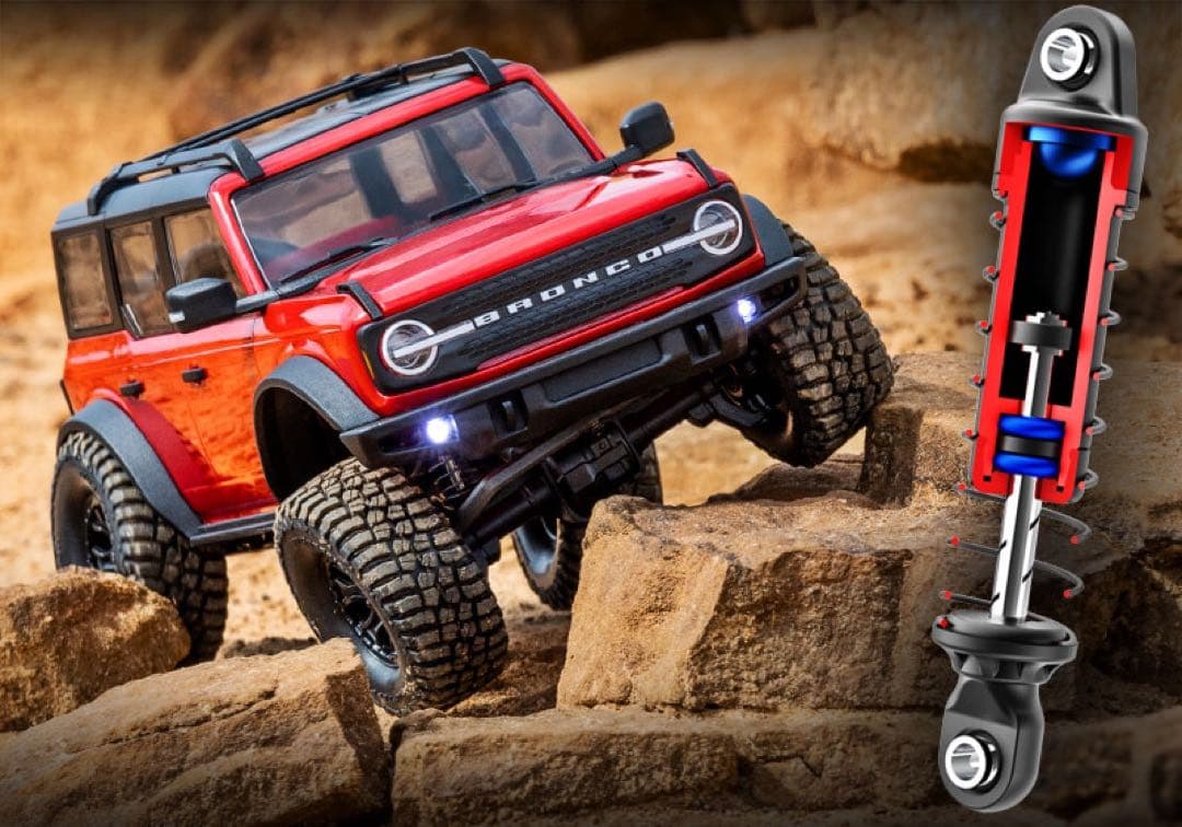 トラクサス　1/18　TRX4M　ブロンコ　 97074クローラー-1 レッド
