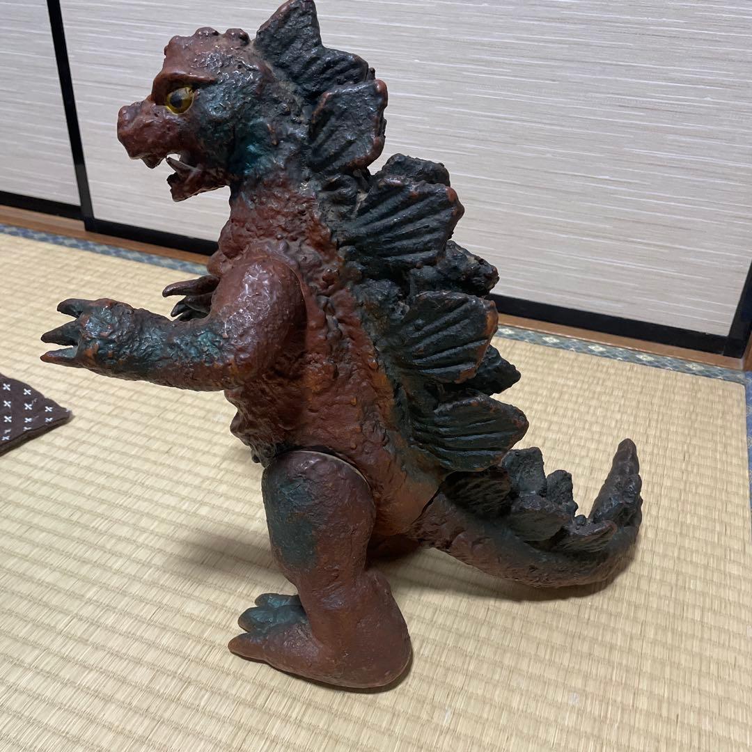 マルサン　1970年製　ジャンク品特大キングゴジラ　灰色成型　ソフビ　38cm