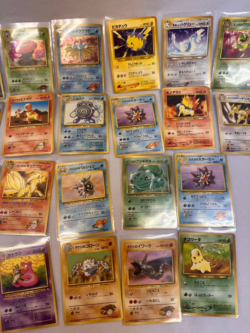 【旧裏ポケモンカード42枚セット】御三家・ジムリーダー・キラ有 タケシ/カスミ