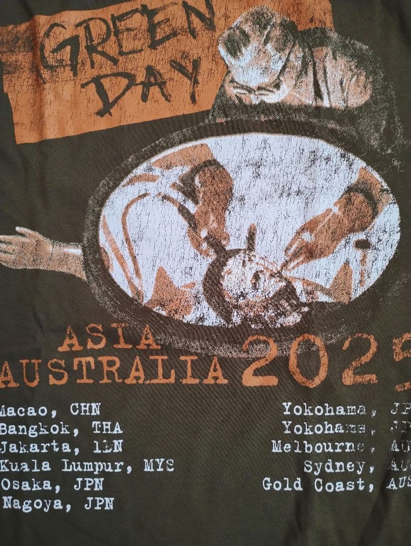 グリーン・デイ　GREEN DAY アジア・オーストラリアツアーTシャツ2025