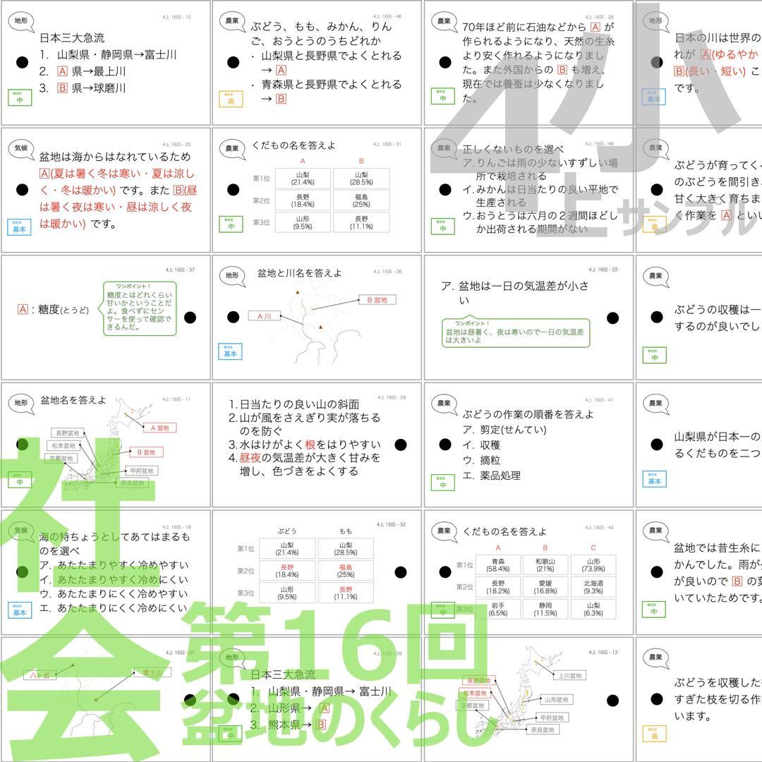 中学受験【4年上ハーフセット 社会・理科11-19回】組分けテスト対策 予シリ